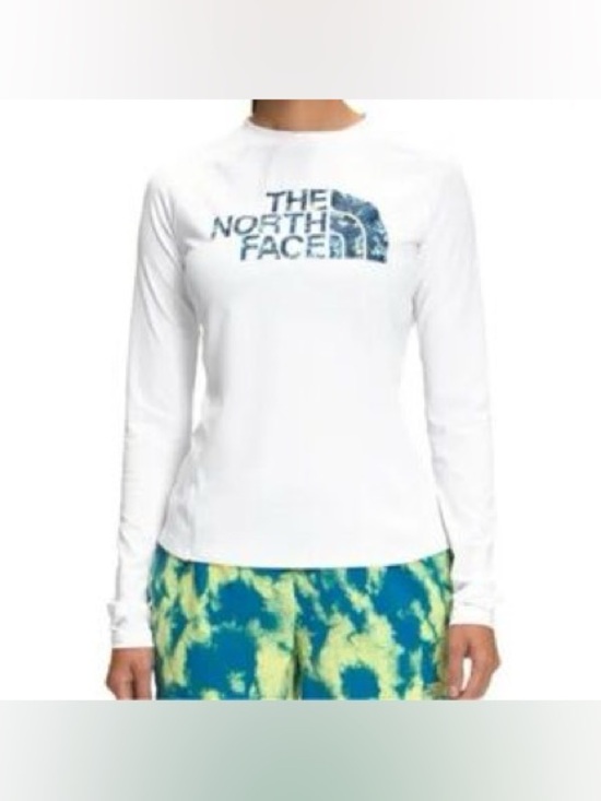 The North Face Tops - The North Face White Women's Long Sleeve Logo Rashguard
